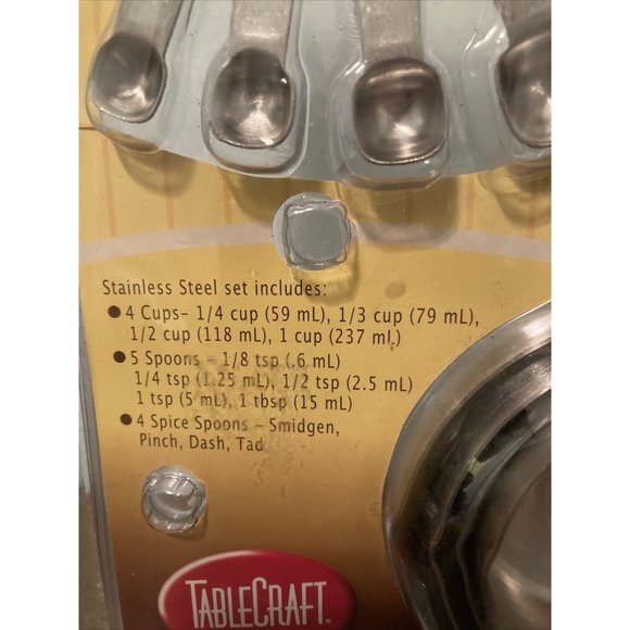 TableCraft Baker's Dozen Measuring Set Stainless steel New in Box - Picture 2 of 8